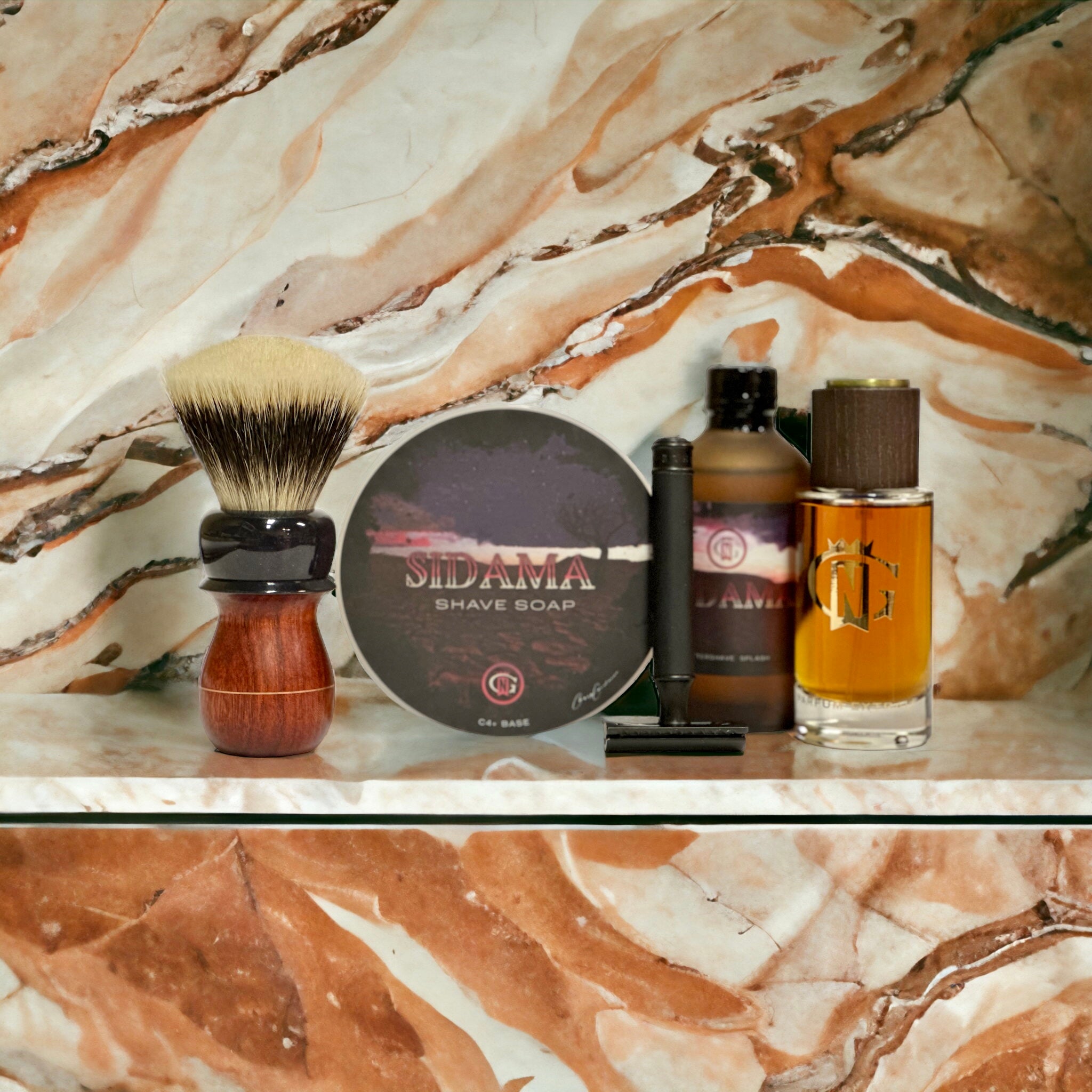Sidama Parfum & Shave Gift Set W/ Chisel & Hound Brush