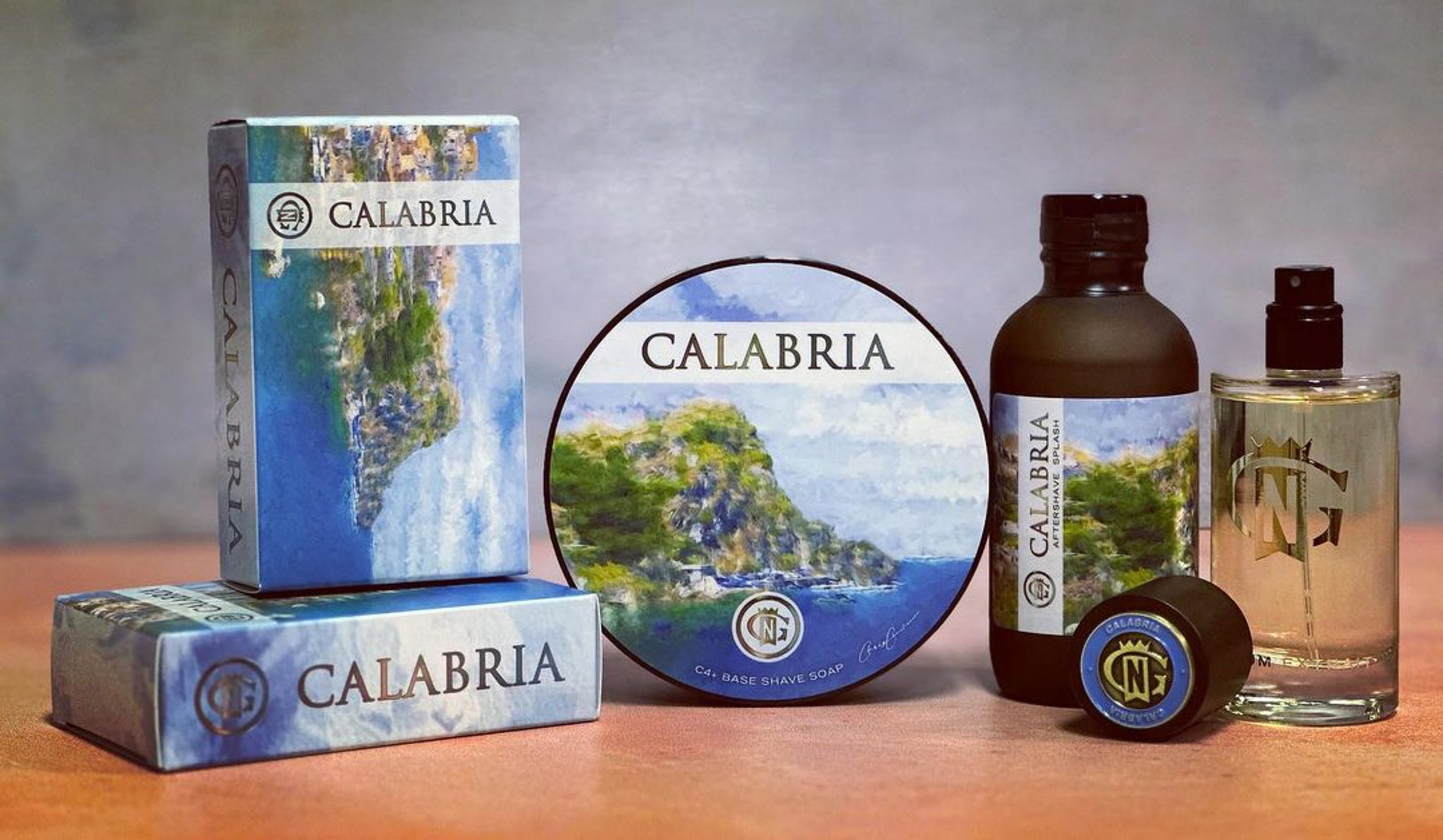 Calabria Parfum & Shave Gift Set (Trotter “Seaglass” #24 T1 Knot)