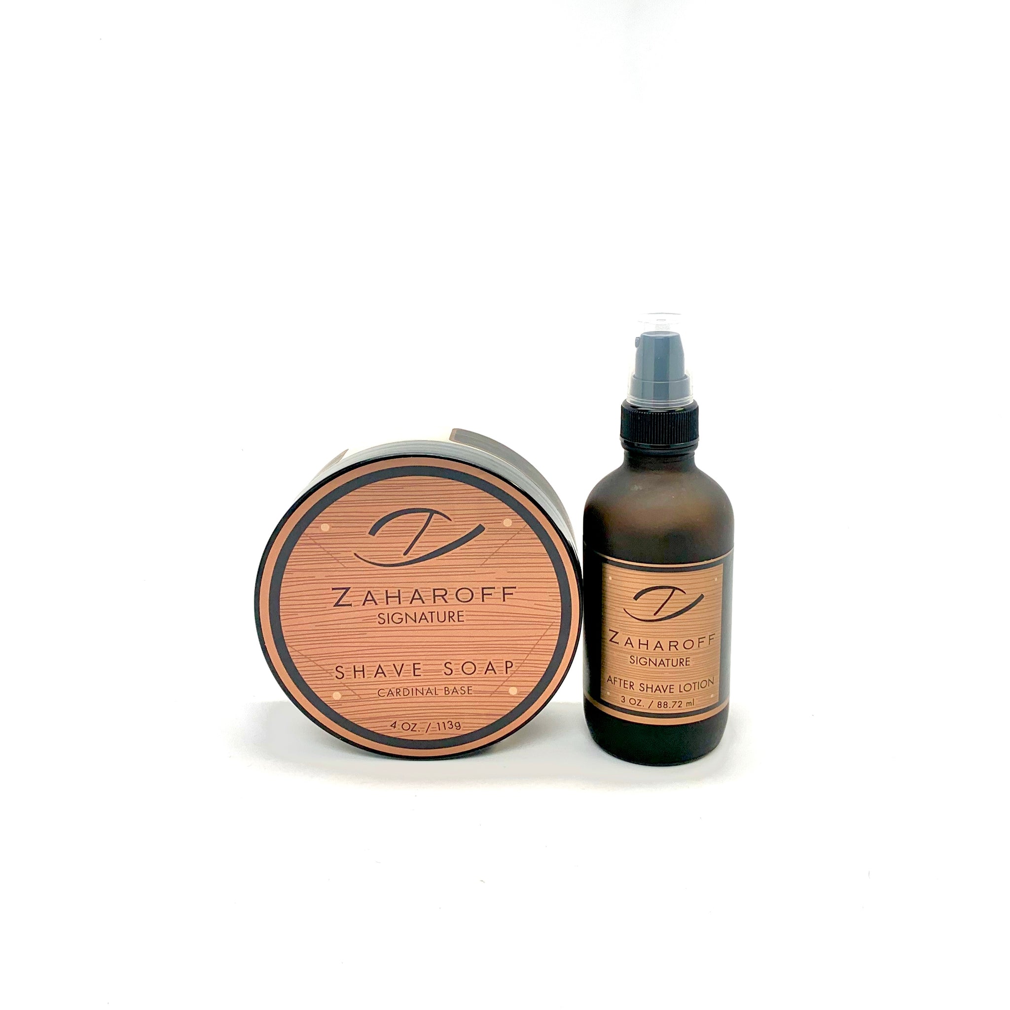 Zaharoff Signature Shave Soap and Aftershave Lotion Set